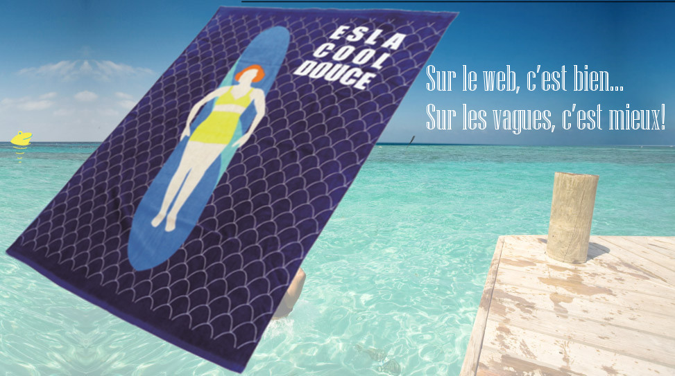 SERVIETTE «Surfeuse»